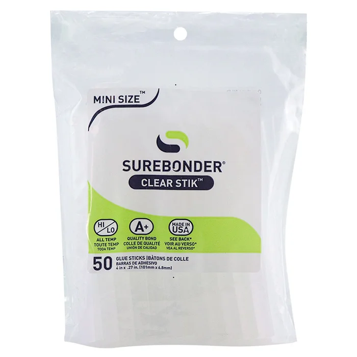Surebonder All Purpose Stik All Temperature Mini Glue Sticks – 50 – 4″ Length