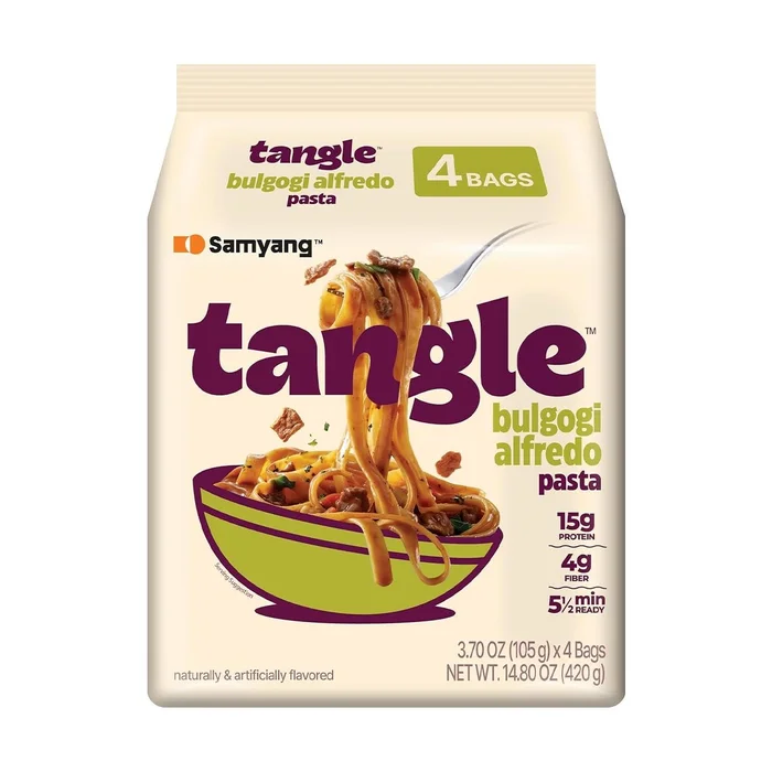 Tangle Bulgogi Alfredo Pasta Multi , 3.7oz*4 Bags