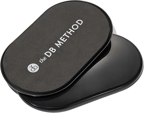 THE DB METHOD DreamDiscs Core Sliders for Work Out, Custom Full Body Ab Floor Gliders for Exercising, Pilates, Fitness, Abdominal Muscles, Home Gym Workout Equipment, for All Floor Types, Set of 2