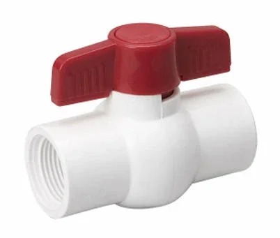 Threaded Ball Valve, White Pvc, 1 In.