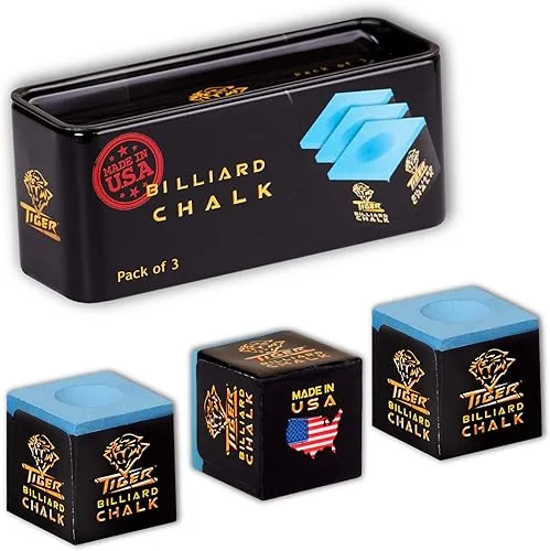 Tiger Pool cue Billiard Chalk – Blue – Pack of 3