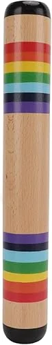 Tissting Rain Stick Wooden 13.8 Inch Beech Rainfall Rattle Tube Shaker Orff Percussion Music Enlightenment Early Learning Rain Maker Musical Shake Instruments for Kids, Children