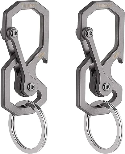 Titanium Keychain, Multifunctional Carabiner Clip Key chain Heavy Duty Car Key Organizer with Bottle Opener