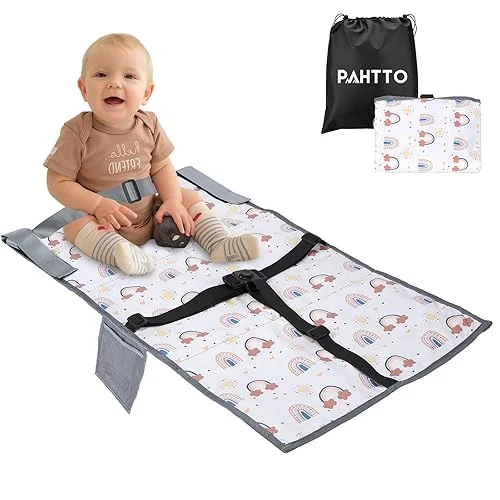 Toddler Airplane Bed, Airplane Seat Extender for Kids, Portable Toddler Bed, Baby Airplane Travel Essentials for Kids, 31.1×17.3in Foldable, Comfortable, Waterproof, Durable and Safe