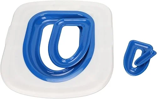 TOPINCN Cat Toilet Training Kit, Environmentally Friendly Reusable Easy to Install Removable Strong Bearing Capacity Cat Toilet Trainer Universal for Home (White Tray, 1 Blue Inner Support)
