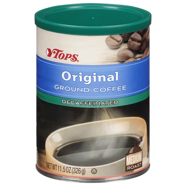 TOPS Coffee, Ground, Medium Roast, Original, Decaffeinated