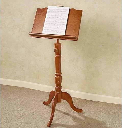 Touch of Class Ayden Music Stand Windsor Oak – Adjustable Height – Wooden Stands for Conductors, Stage, Theatre, Lectures
