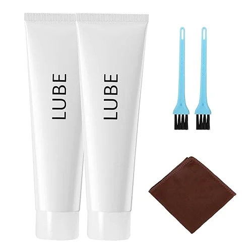 Treadmill Lubricant for Spirit Sole Fitness Treadmill TubeTread Belt Deck Lube, Silicone lube Fit Most Brands Fitness Treadmill Maintenance Lubricant Oil with Cleaning Cloth and Brush (White-2)