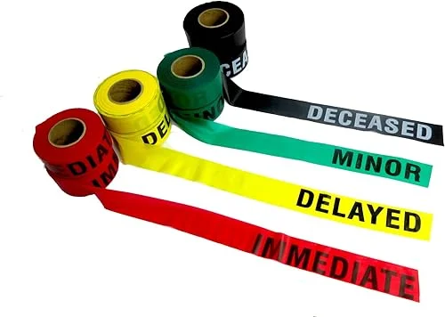 Triage Tape Kit/Contains 8 rolls of tape: Minor, Deceased, Immediate, Delayed