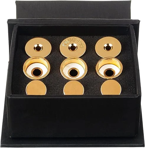 Trumpet Trim Kit for improving the sound. For all Bach Stradivarius Trumpet. Custom made KGUBrass (MEDIUM, Gold Plated 24K)