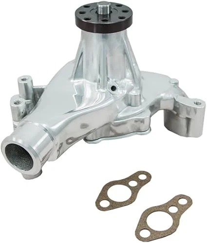 TSP – Long Neck Polished Aluminum Reverse-Rotation High Flow Mechanical Water Pump for Chevrolet Small Block – HC8014P
