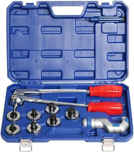 Tube Expander Set Copper Pipe Tube Expanding Tool Kit Includes Inner/Outer Reamer Tube Cutter HVAC Refrigeration Tools