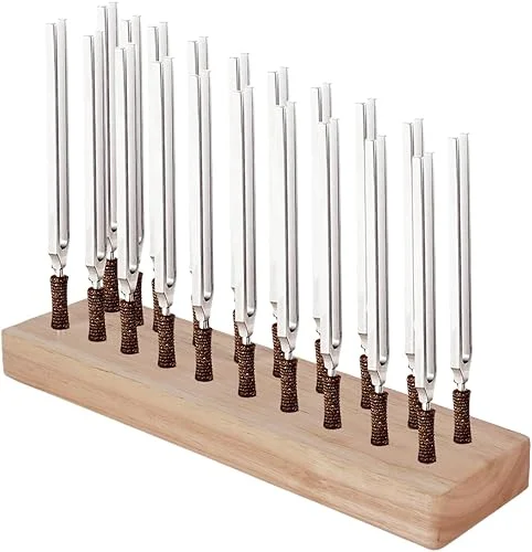 Tuning Fork Holder, Wooden Tuning Fork Holder, Tuning Fork Storage, Tuning Fork Wall Rack can Accommodate Up to 20 Tuning Fork Stands at the Same Time