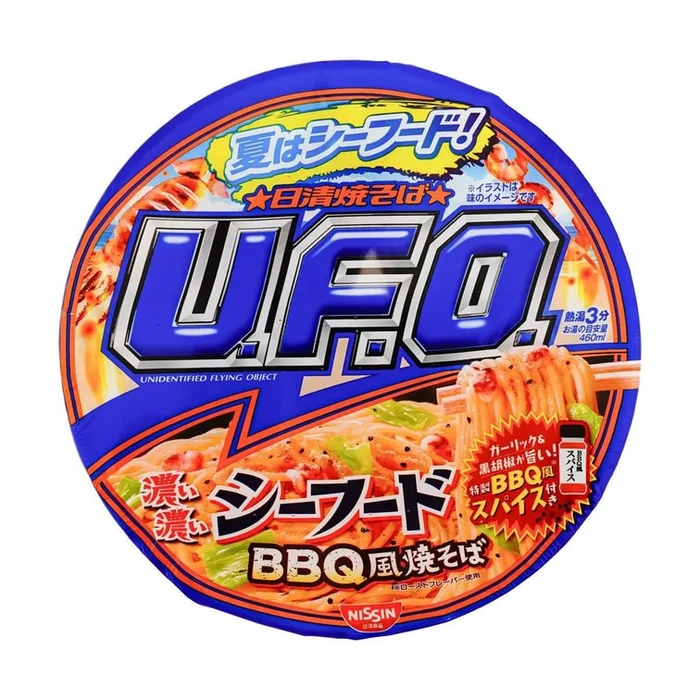 UFO Super Thick BBQ Flavor Fried Noodles, 3.70 oz