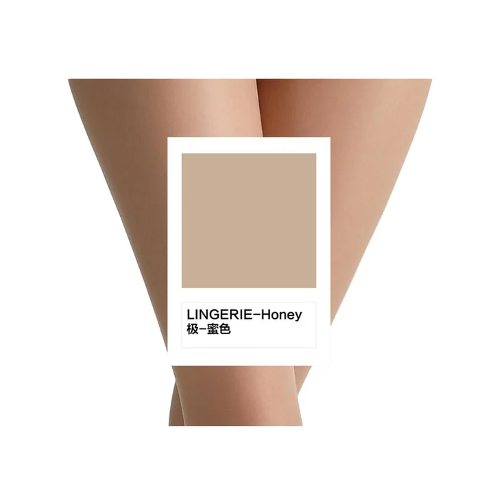 Ultra-thin stockings 3D-M size – Mid-waist seamless crotch -155cm~175cm Honey – 1 pair