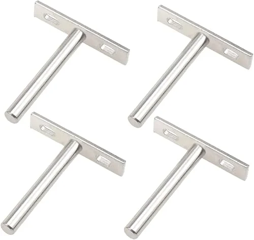 Uonlytech 4pcs Type Concealed Shelf Brackets for Floating Shelves Cold Rolled Supports for Wall Storage
