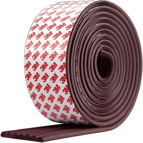 Upgrade Baby Proofing Edge Corner Protector, 16.4ft Edge Guards Padding with 3M Adhesive, Extra-Wide Soft Rubber Foam Padding, Furniture,Sharp Edge Safety Corner Edge Bumper Guard- Brown