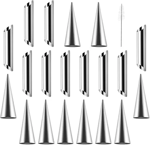UPKOCH 1 Set Croissant Mold Tools Croissant Croissant Mould Croissant Metal Tubes Cone Shaped Mold Bread Baking Mold Croissant Diy Tubes Hollow Bread Rolls Stainless Steel Danish Pastry