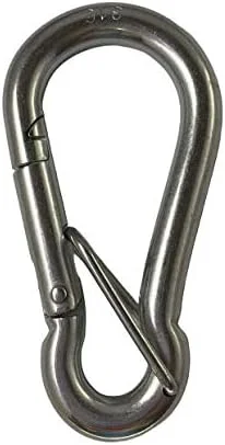 US Stainless Stainless Steel 316 Locking Spring Hook with Safety Latch 3/8′ (10mm) Marine Grade
