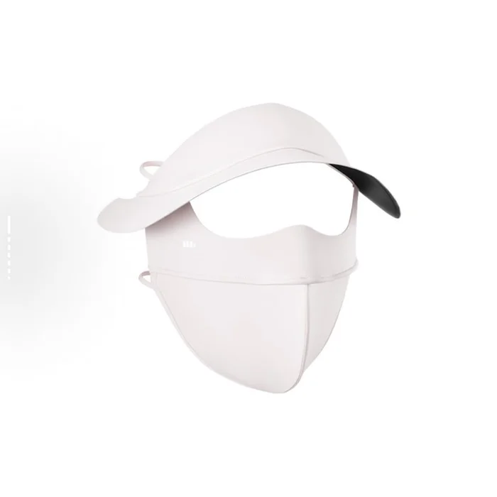 UV Protection Face Mask – Breathable Ice Silk Full Coverage Sun Shield for Women UPF50+ (Soft Pink) 1pc