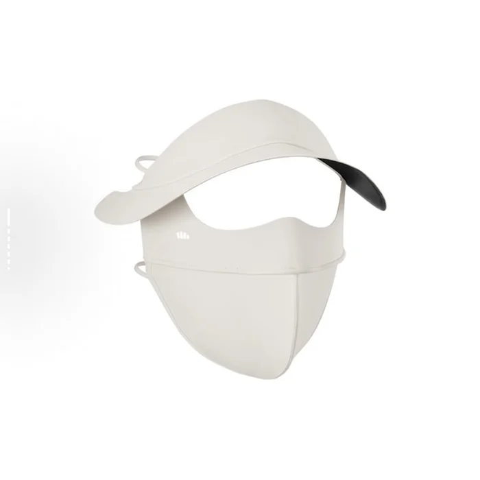 UV Protection Face Mask – Breathable Ice Silk Full Coverage Sun Shield for Women UPF50+ (Warm Beige) 1pc