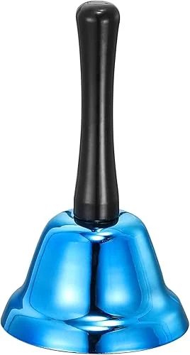 uxcell Loud Hand Bell, 75mm(2.95′) Dia. Dinner Bell for Classroom, Service, Blue