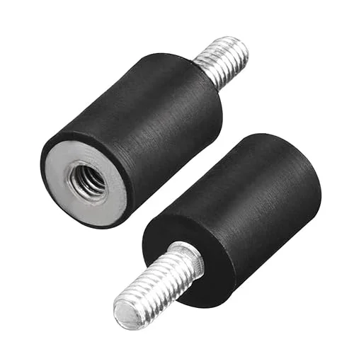 uxcell M4 Thread Male Female Rubber Mounts Vibration Isolators Shock Absorber 10mm X 15mm Black 8pcs