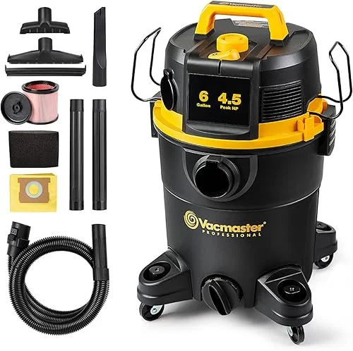 Vacmaster VDK611PF 0201 6-Gallon Wet/Dry Vacuum with Filter Cleaning System