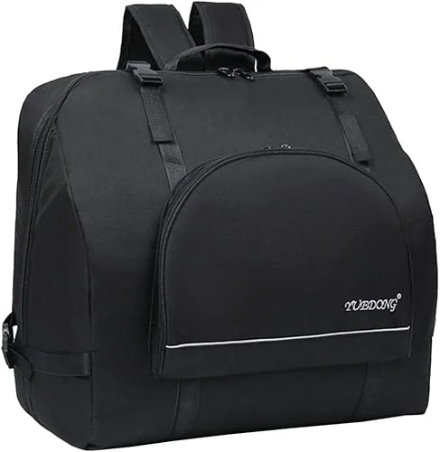 Vaguelly Piano Accordion Accordion Bag, 120 Bass Accordion Case, Padded Accordion Carry Backpack with Adjustable Shoulder Strap, Black Cloth Accordion Gig Bag for Accordion Bass Acordian