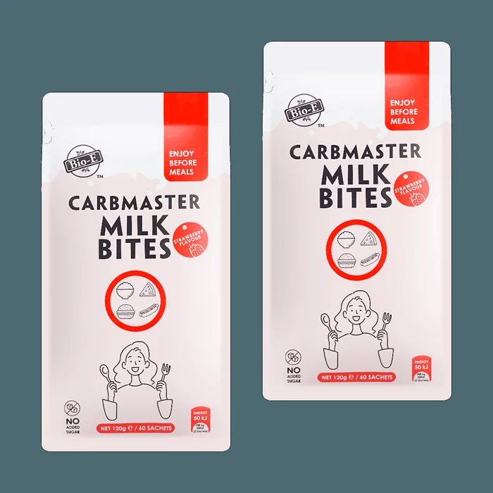 【Value Pack】Carbmaster Milk Bites Strawberry Flavor 60 Sachets