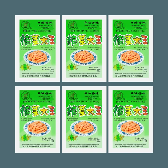 【Value Pack】DA XING Preserved Vegetable Pickled Radish Shredded Sesame Oil Flavor 100g*6