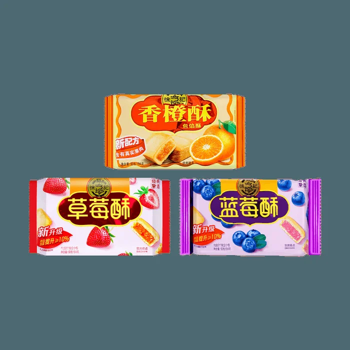 【Value Pack】Fruit Shortcake Sandwich,Strawberry & Blueberry & Orange,6.49oz*3