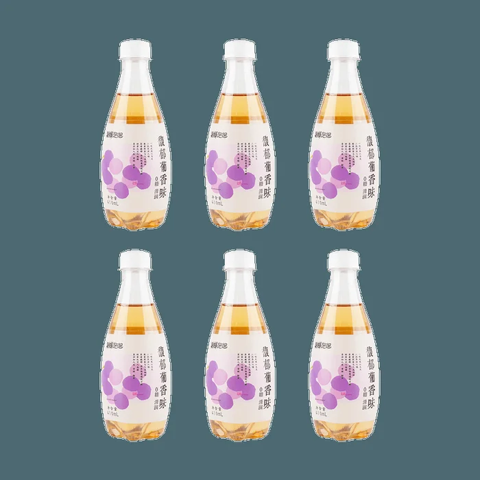 【Value Pack】Grape Flavored Oolong Carbonated Tea 16.91 fl oz*6
