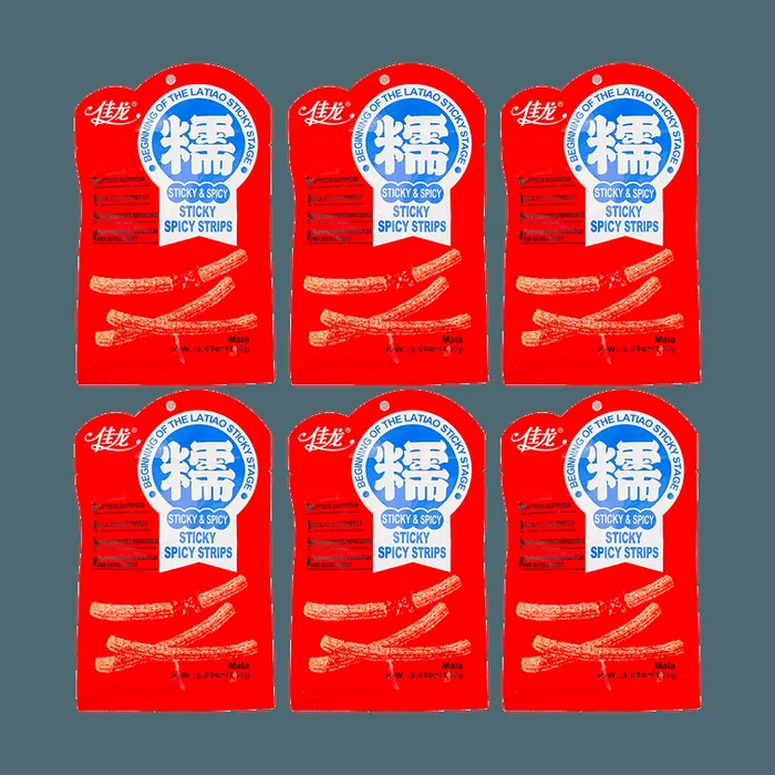【Value Pack】Spicy Glutinous Strips, Spicy Flavor 3.59 oz * 6