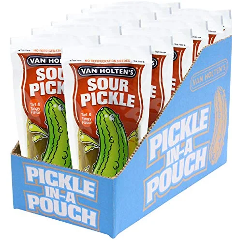 Van Holten’s – Pickle-In-A-Pouch Jumbo Sour Pickles – 12 Pack