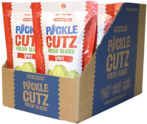 Van Holtens Fresh Spicy Pickle Cutz, 3.75 Ounce — 12 per case.