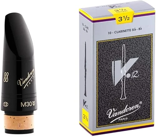 Vandoren CM40018 13 Series M30 Lyre Profile 88 Bb Clarinet Mouthpiece CR1935 Bb Clarinet V.12 Reeds Strength 3.5