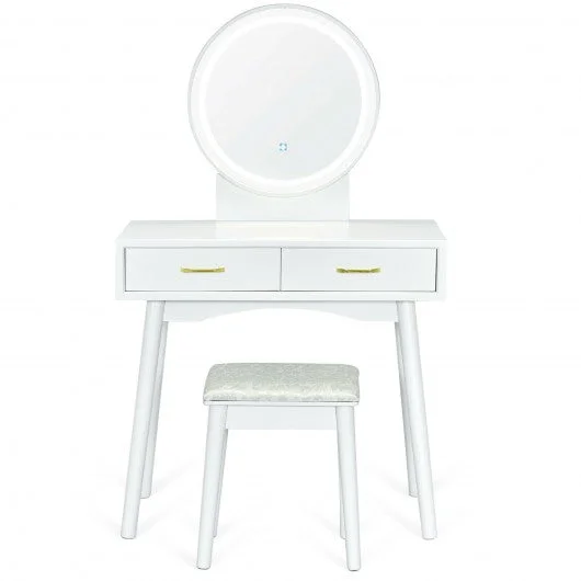 Vanity Dressing Table Set with 3 Lighting Modes