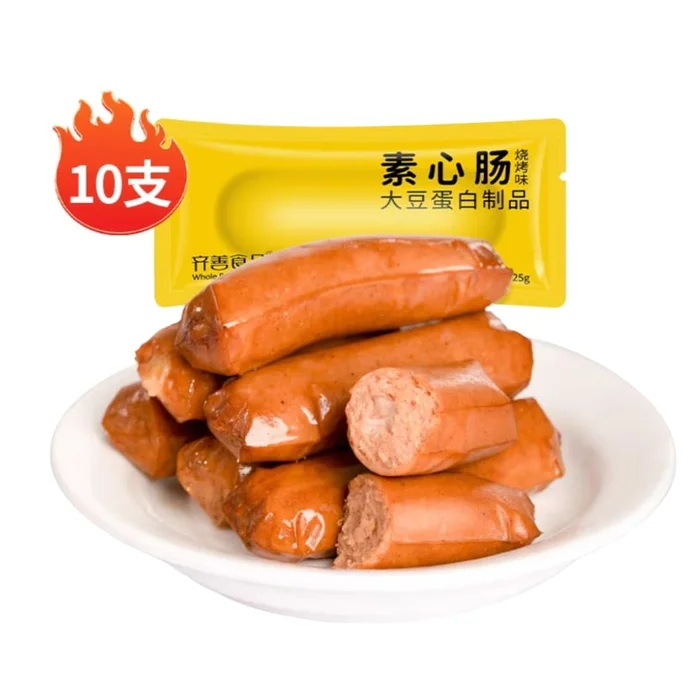 Vegetarian sausage barbecue flavor Buddha vegan ham sausage 25g*10 sticks 250g
