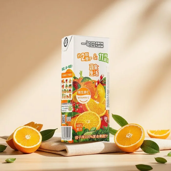 Veggie Life 100% Pressed Vegetable & Fruit Blend Juice Orange Infused, 6.76 fl oz *6【6 Packs】【Supplement Vitamin C】