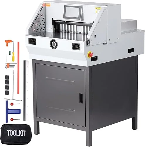 VEVOR Electric Paper Cutter, Heavy-Duty Trimmer with 19 in (482.6 mm) Cutting Width, 3.14 in (80 mm) Cutting Thickness, Electric Paper Cutting Machine with 7 in Touchscreen Numerical Control
