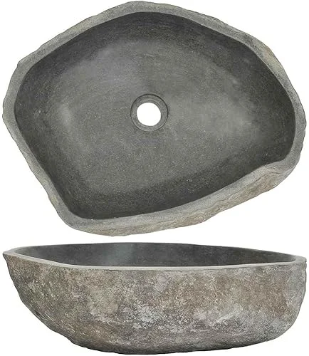 vidaXL Basin River Stone Oval 18.1′-20.5′
