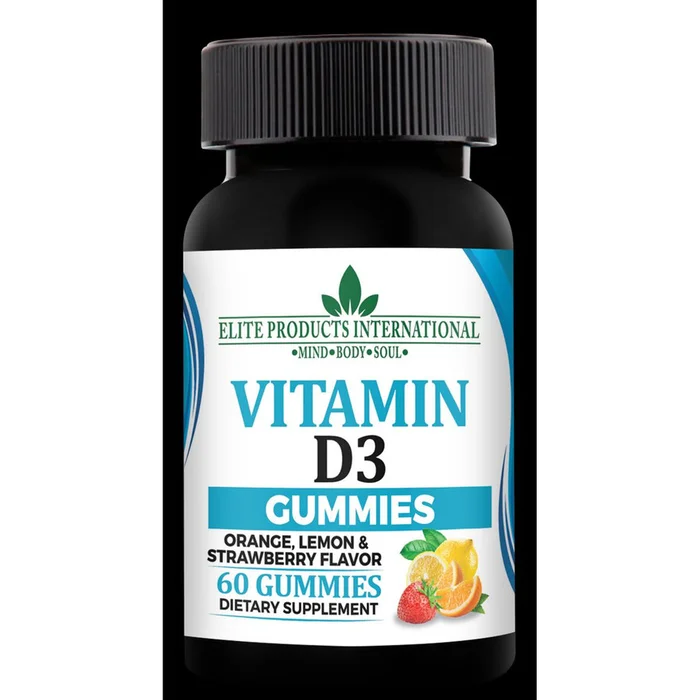 Vitamin D3 Gummies, Orange, Lemon & Strawberry Flavor, 60 ct.
