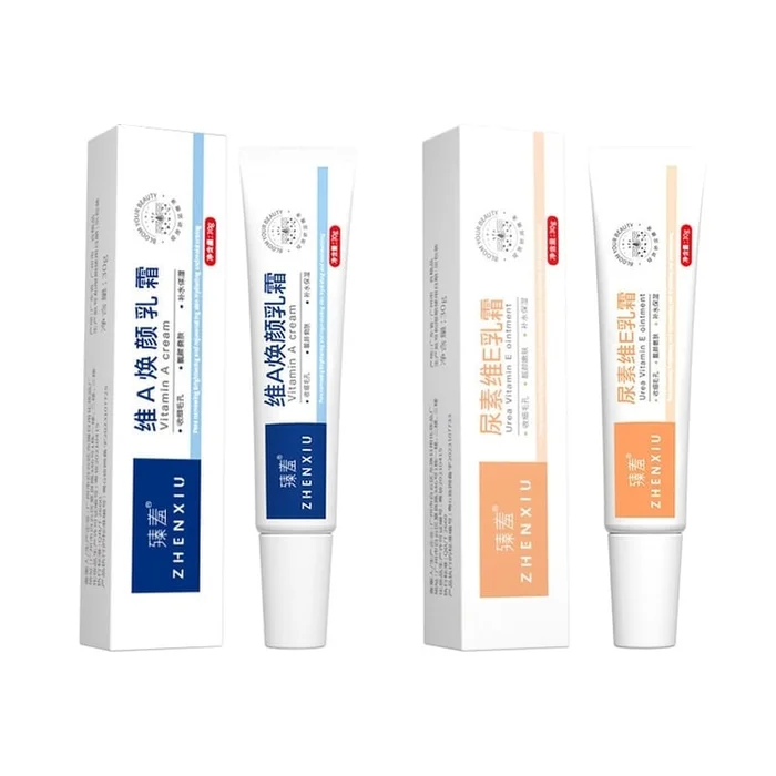 Vitamin E urea cream 30g+Vitamin A brightening cream 30g moisturize and relieve dry skin (day and night CP combination)