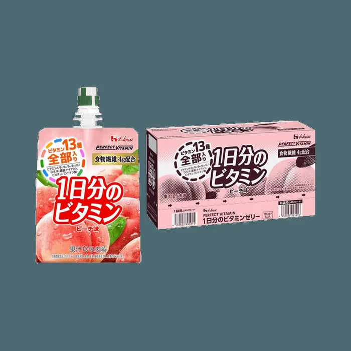Vitamin peach juice jelly 180g × 6 packs