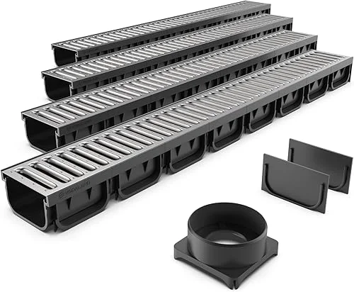 Vodaland – 4 Inch Easy 2 Stainless Pro Trench Drain Channel (4)