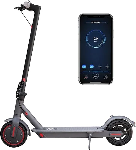 VOLPAM Electric Scooter, 350W/500W Motor, Max 21-28 Miles Range, 19/21 Mph Top Speed, 8.5''/10''/14'' Tires, Dual Braking, Kick Scooter, 2 Wheels and Height Handlebars