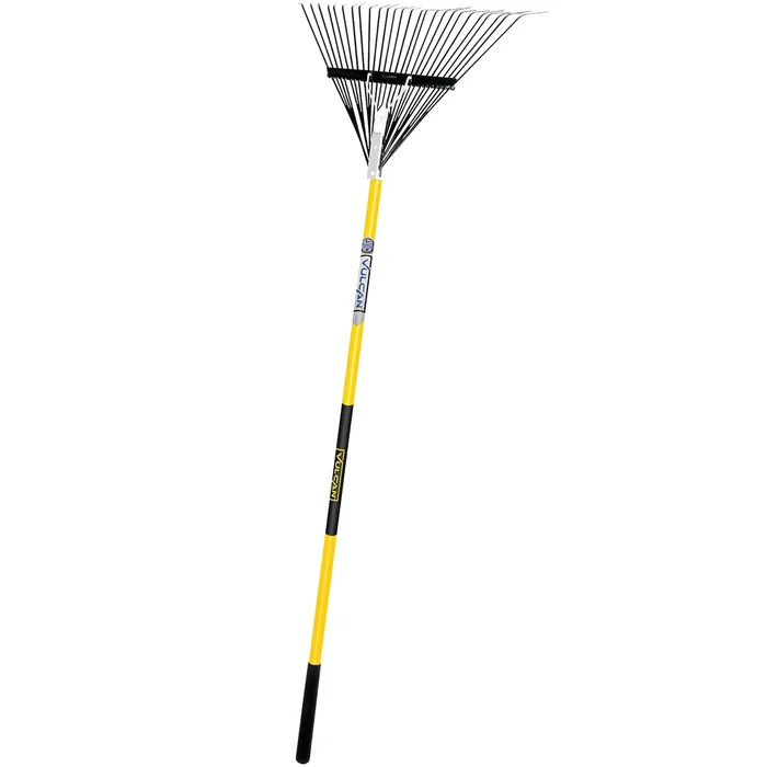 Vulcan 34560 Lawn/Leaf Rake, Steel Tine, 26-Tine, Fiberglass Handle, 54 in L Handle