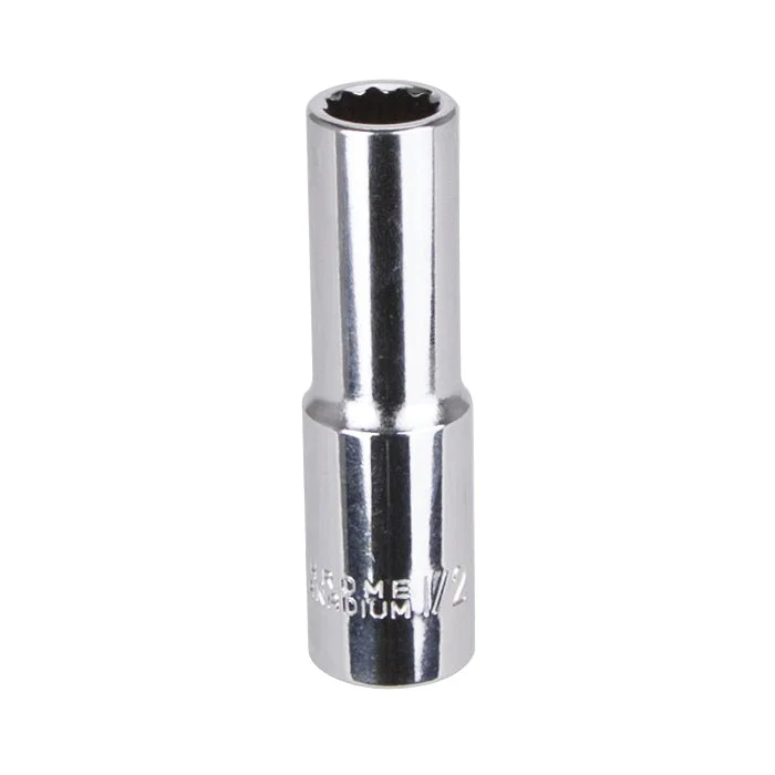 Vulcan MT6526651 Drive Socket, 1/2 in Socket, 1/2 in Drive, 12-Point, Chrome Vanadium Steel, Chrome