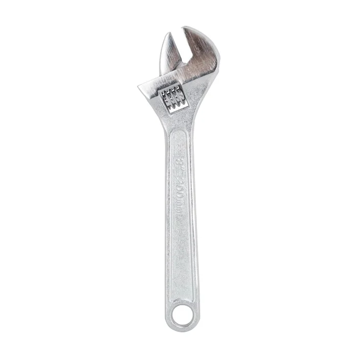Vulcan WC917-06 Adjustable Wrench, 8 in OAL, Steel, Chrome